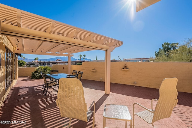 view of patio with a pergola