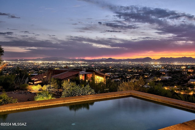 water view with a mountain view