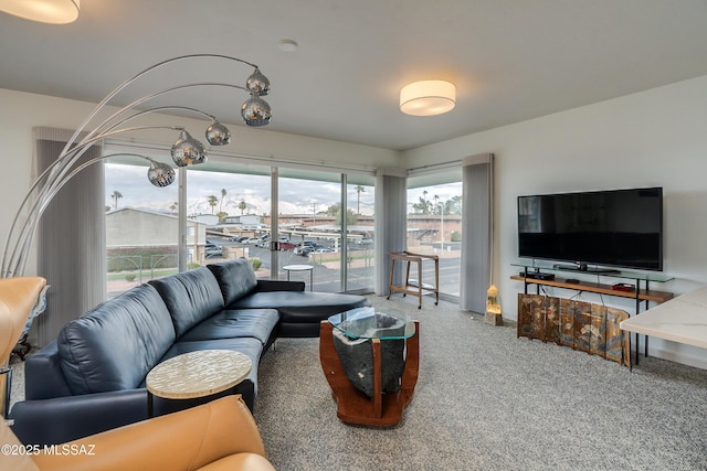 view of carpeted living room