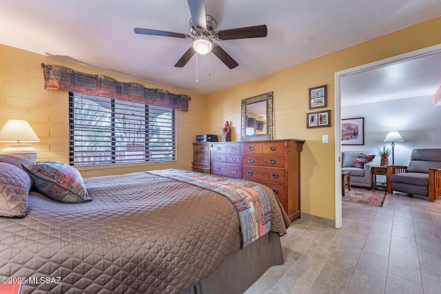 bedroom with ceiling fan