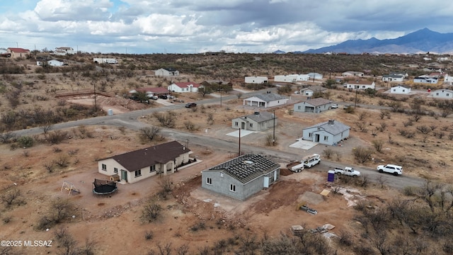 bird's eye view featuring a mountain view