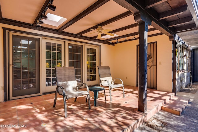 view of patio / terrace with ceiling fan