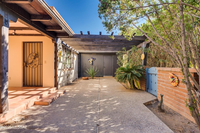 exterior space featuring a patio