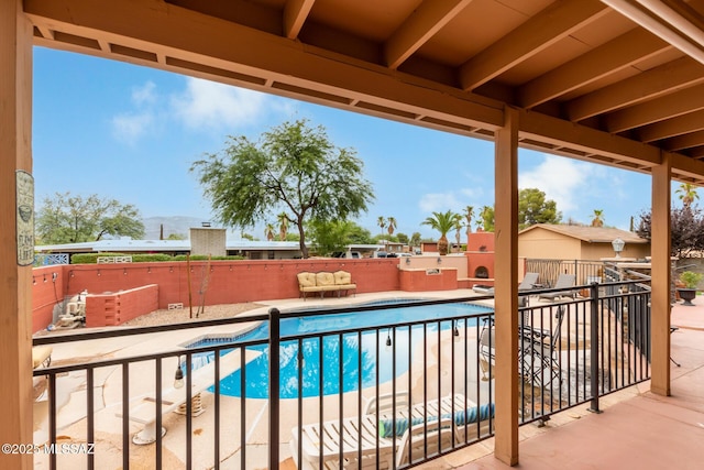 view of pool with a patio