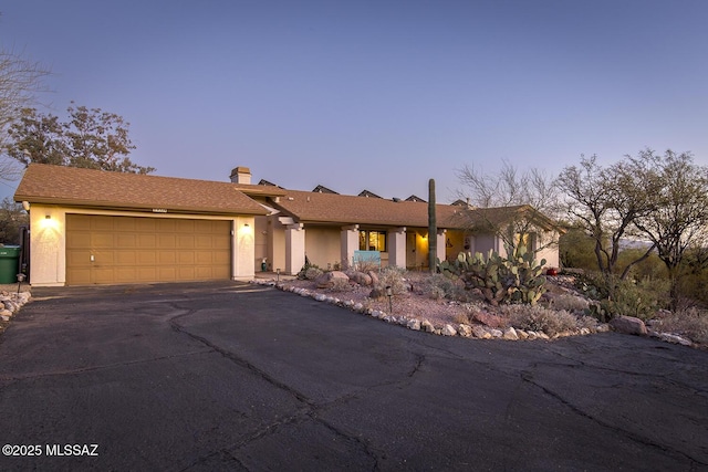 view of front facade featuring a garage