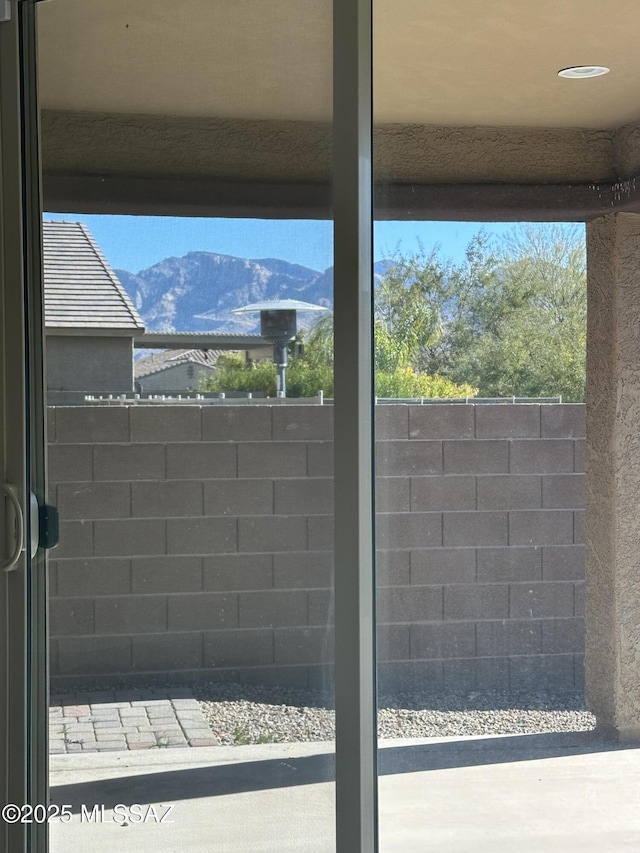 details featuring a mountain view