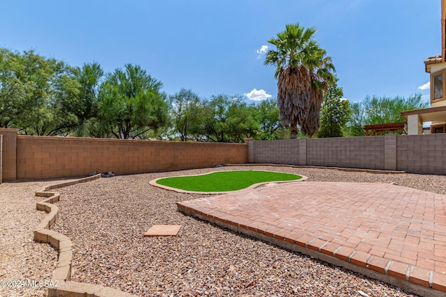 view of yard featuring a patio area