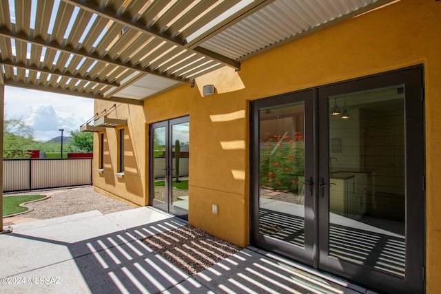 view of patio / terrace with french doors