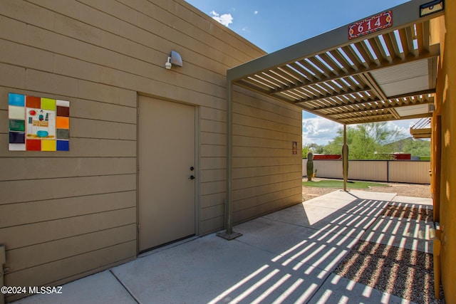 view of patio / terrace with a pergola