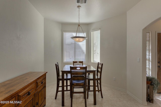 view of dining space