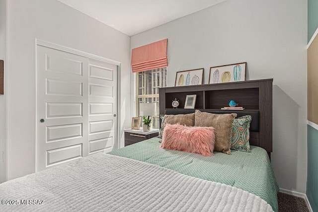 bedroom featuring a closet