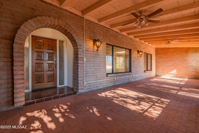 doorway to property featuring a porch