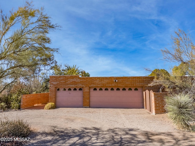 exterior space featuring a garage