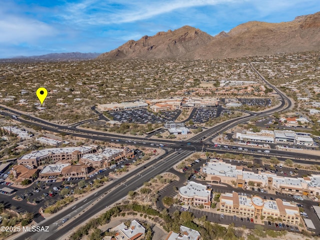 bird's eye view featuring a mountain view