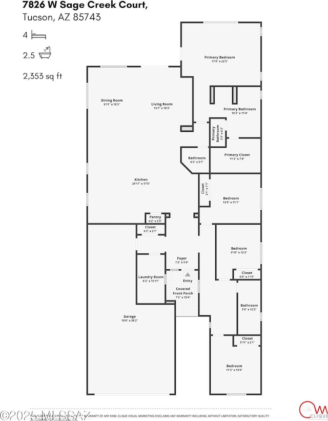 7826 W Sage Creek Ct, Tucson, AZ 85743 - room layout