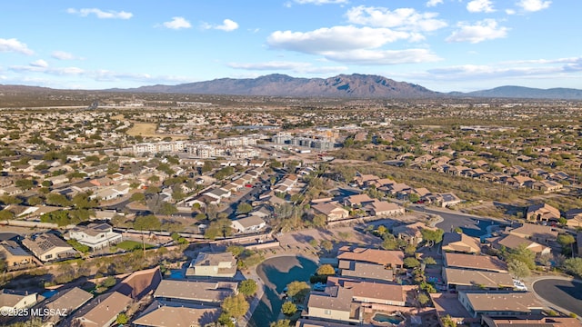 bird's eye view featuring a mountain view