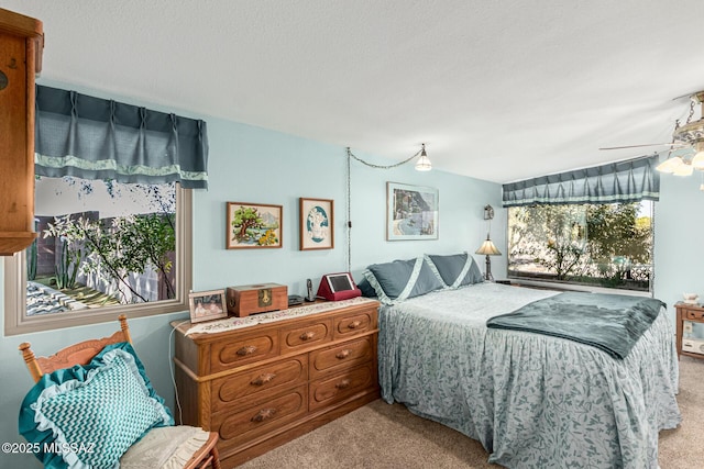 bedroom with carpet