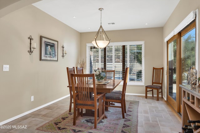 view of dining area