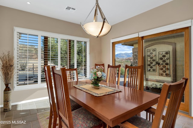 view of dining area