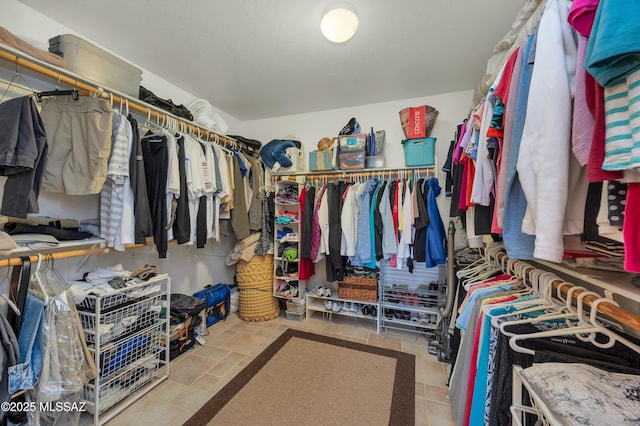 view of walk in closet