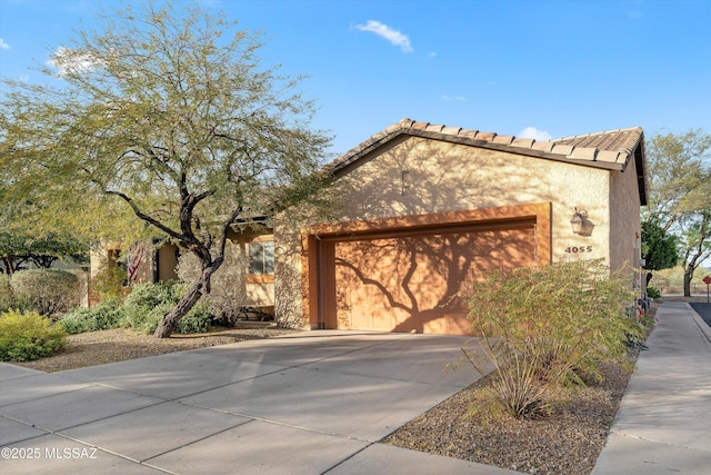 view of property exterior featuring a garage