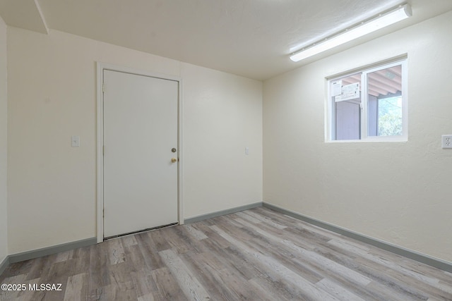 empty room featuring light hardwood / wood-style flooring