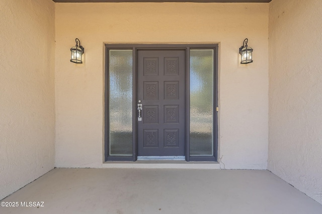 view of doorway to property