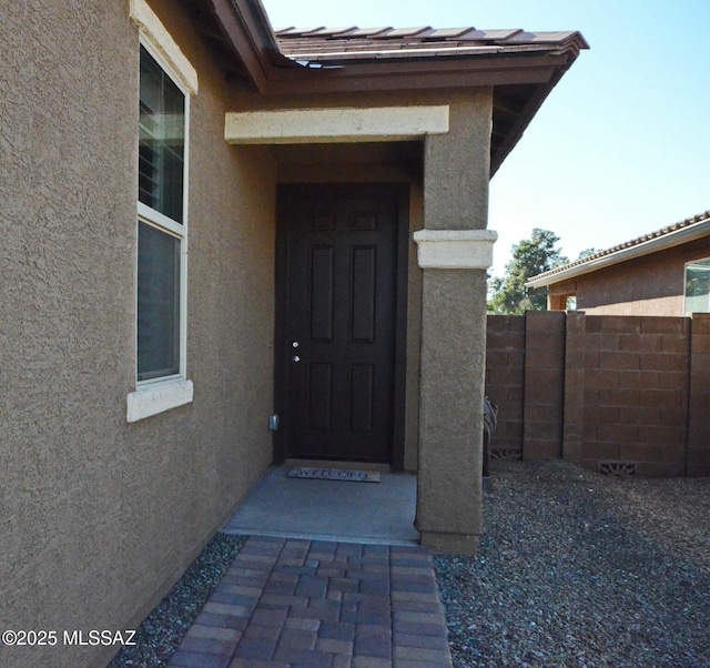 view of entrance to property