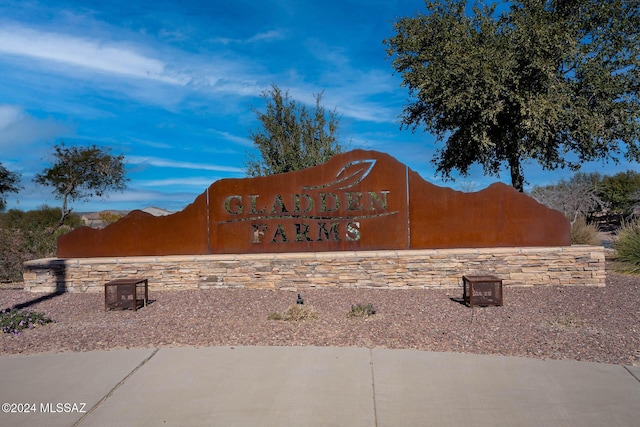 view of community sign