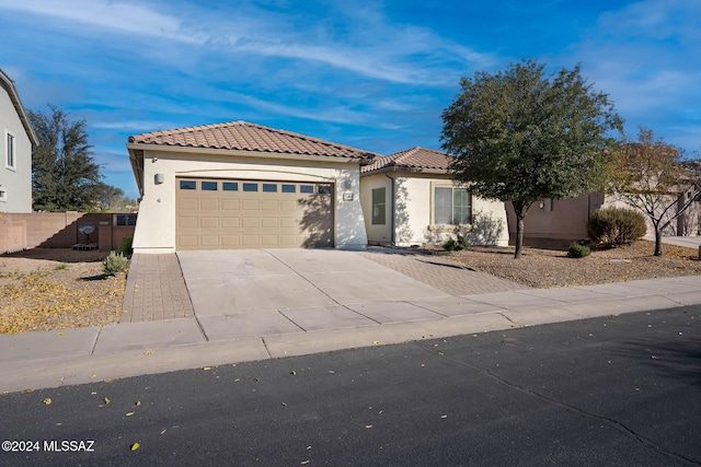 view of front of house featuring a garage