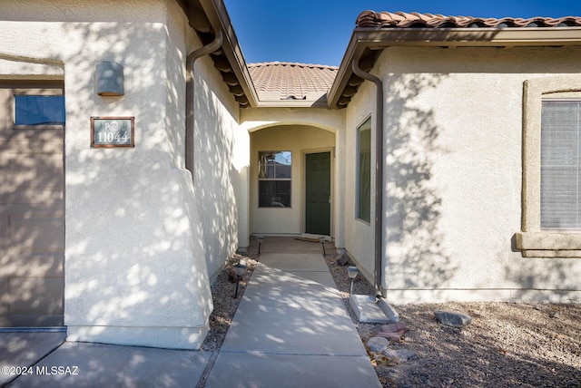 view of doorway to property