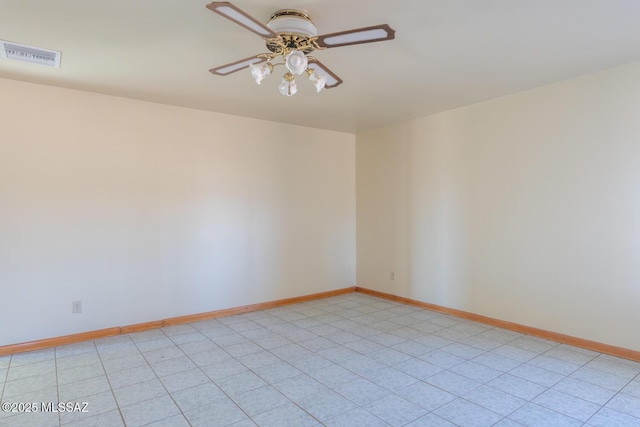 unfurnished room featuring ceiling fan