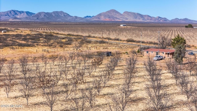 view of mountain feature featuring a rural view