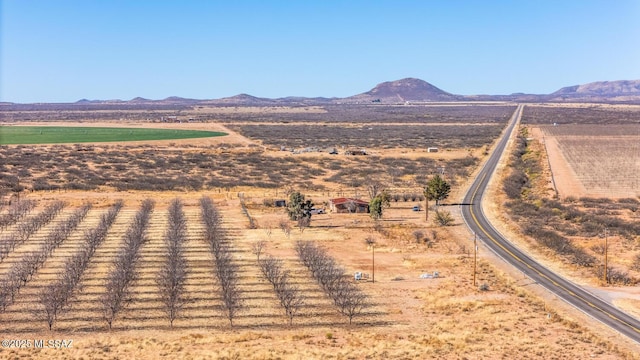 view of mountain feature featuring a rural view