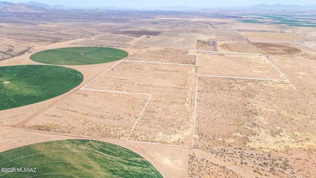 aerial view with a mountain view