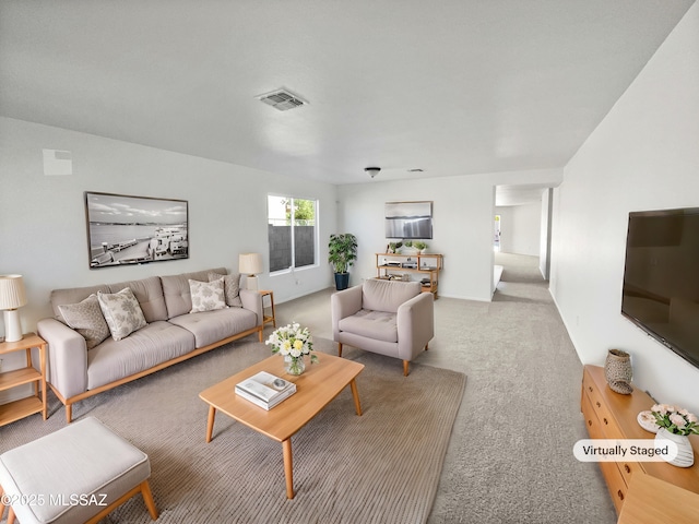 view of carpeted living room