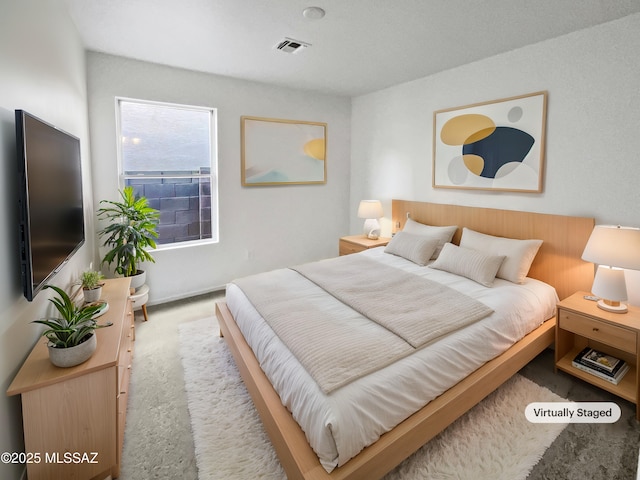 bedroom featuring carpet flooring