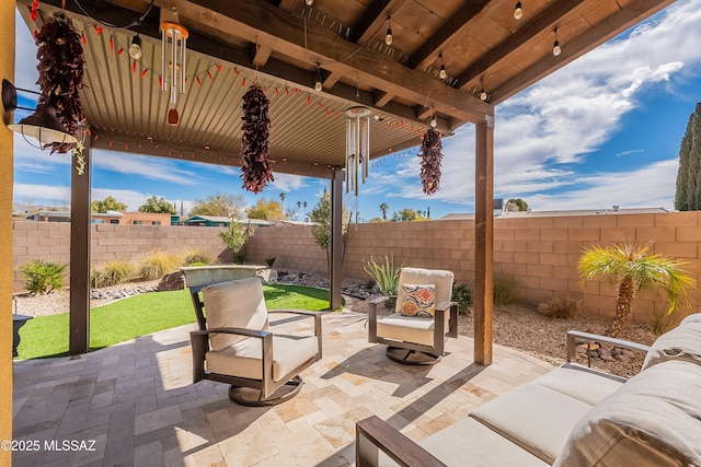 view of patio / terrace featuring outdoor lounge area