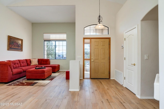 entrance foyer featuring light hardwood / wood-style floors