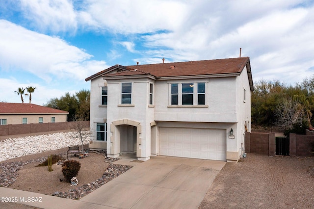 view of front property featuring a garage