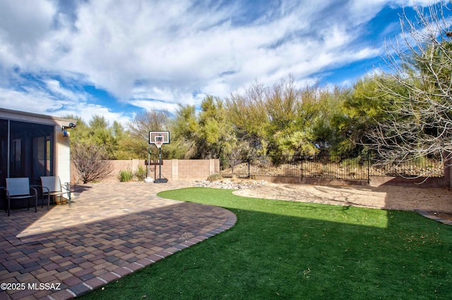 view of yard with a patio