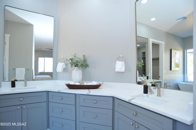 bathroom with vanity