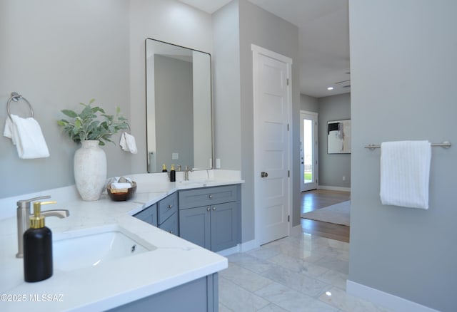 bathroom featuring vanity