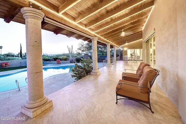 view of pool with a patio