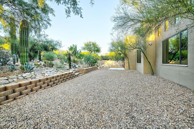 view of yard with a patio area