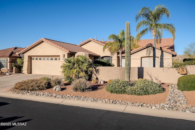 view of front of home featuring a garage