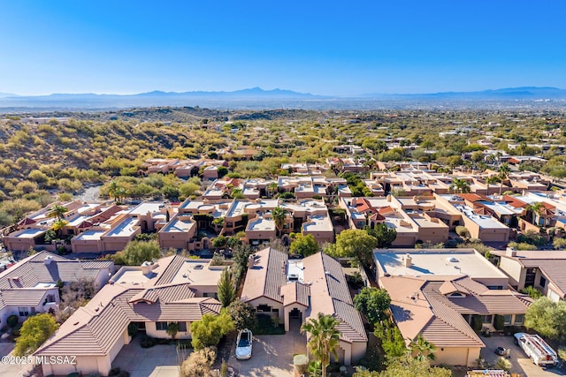 aerial view featuring a mountain view