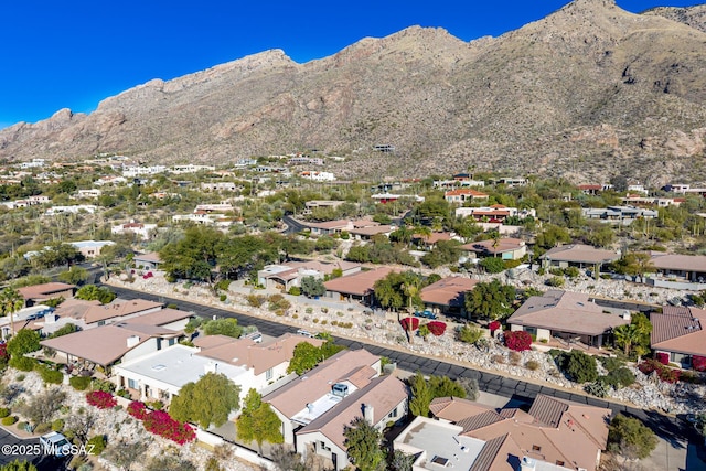 aerial view featuring a mountain view