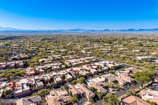 aerial view featuring a mountain view