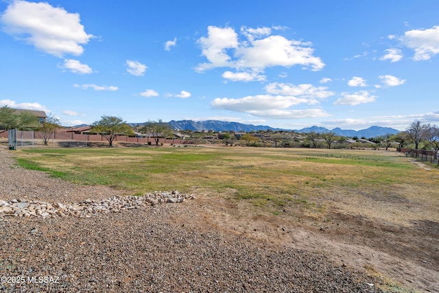 mountain view with a rural view